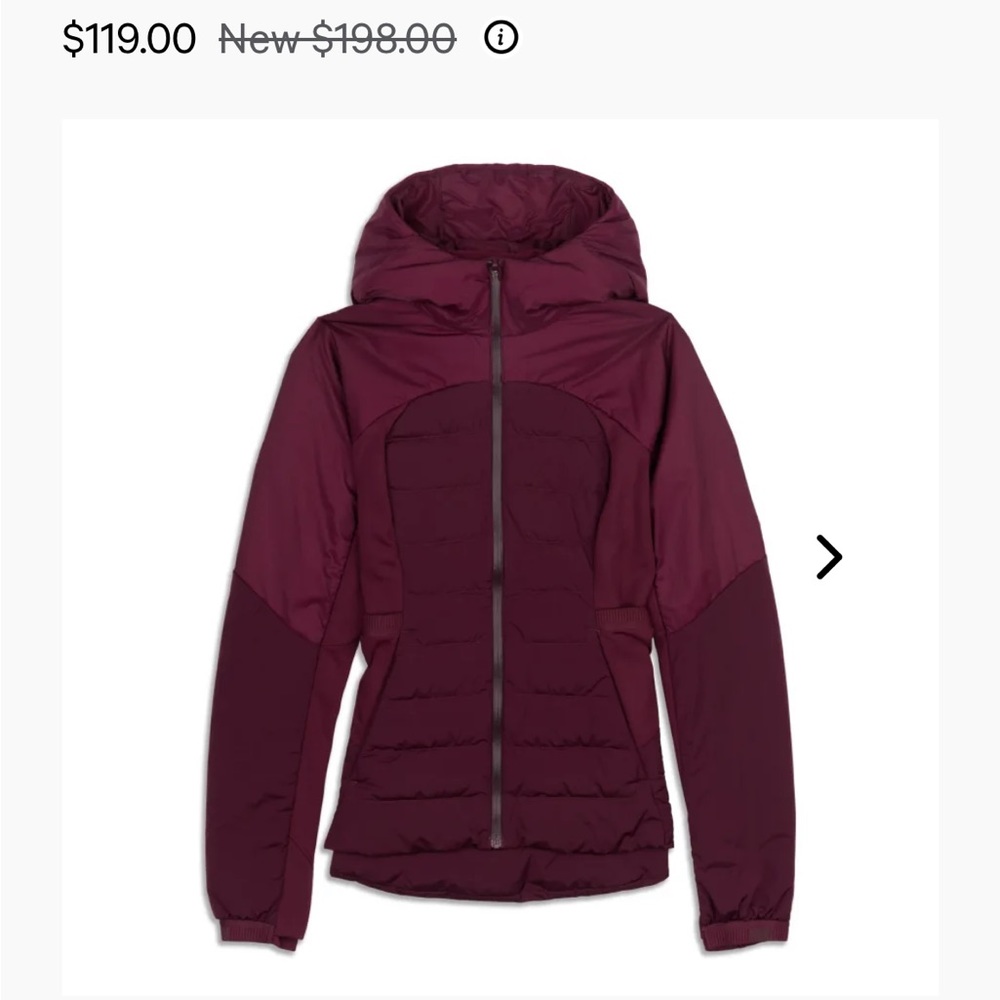 Lululemon Down For It All Jacket in Dark Adobe